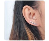 Silver Leaf Shaped Earrings EL-123